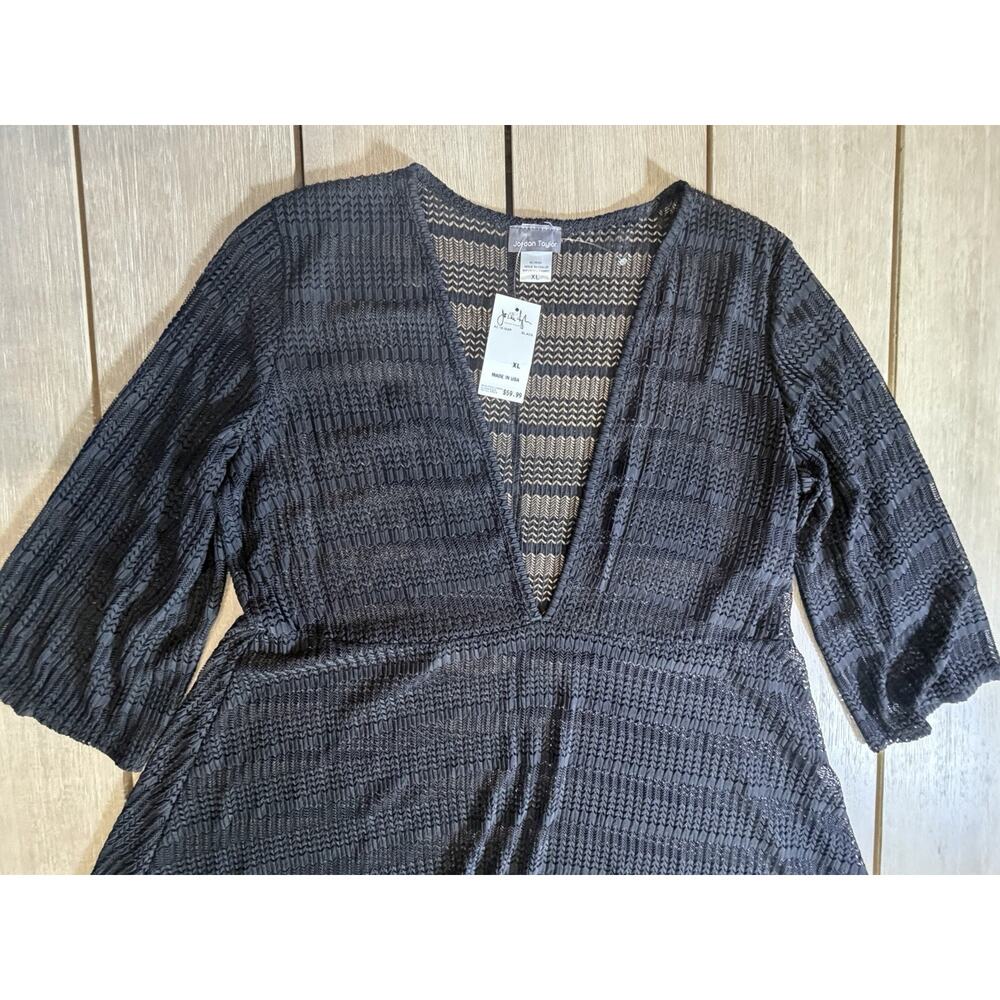 Jordan Taylor Cover Up XL‎ Swimsuit Cover-Up Beach Dress Boho Chic Coastal Black - Picture 6 of 6
